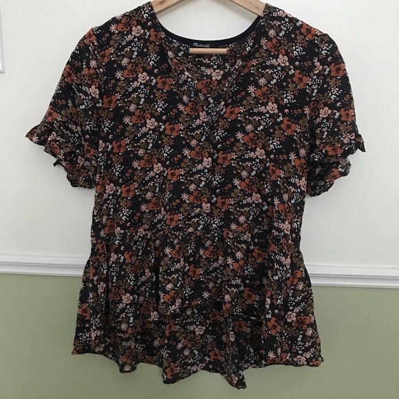 Madewell silk floral peplum top - Picture 6 of 12
